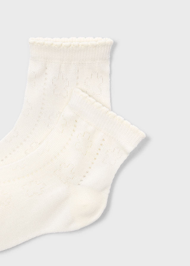 Knit detail socks