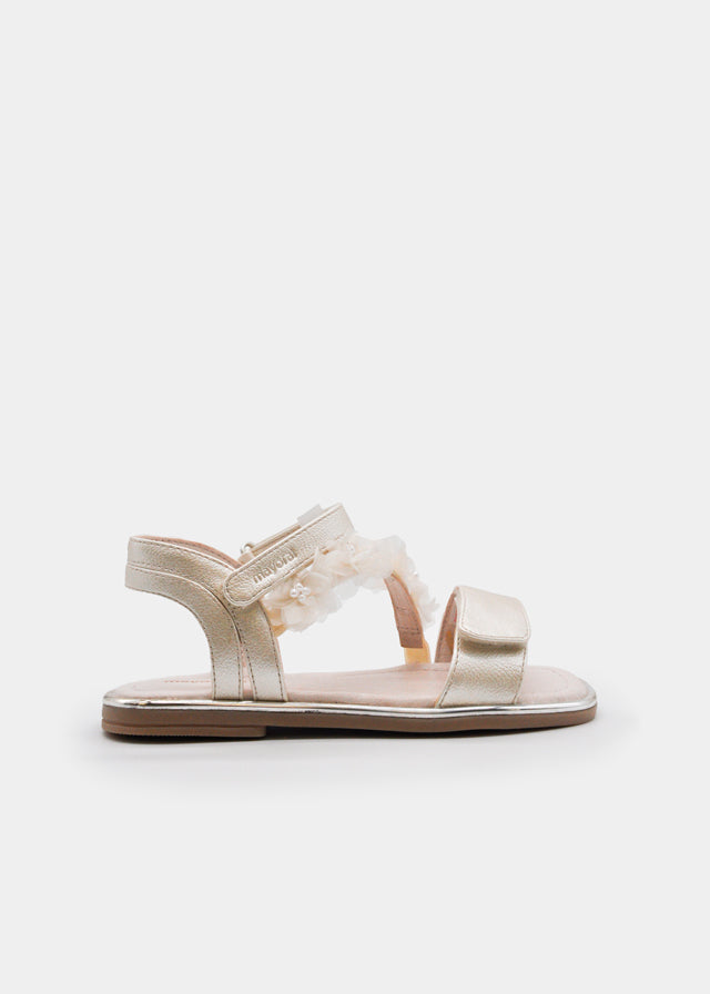 Flower detail sandals
