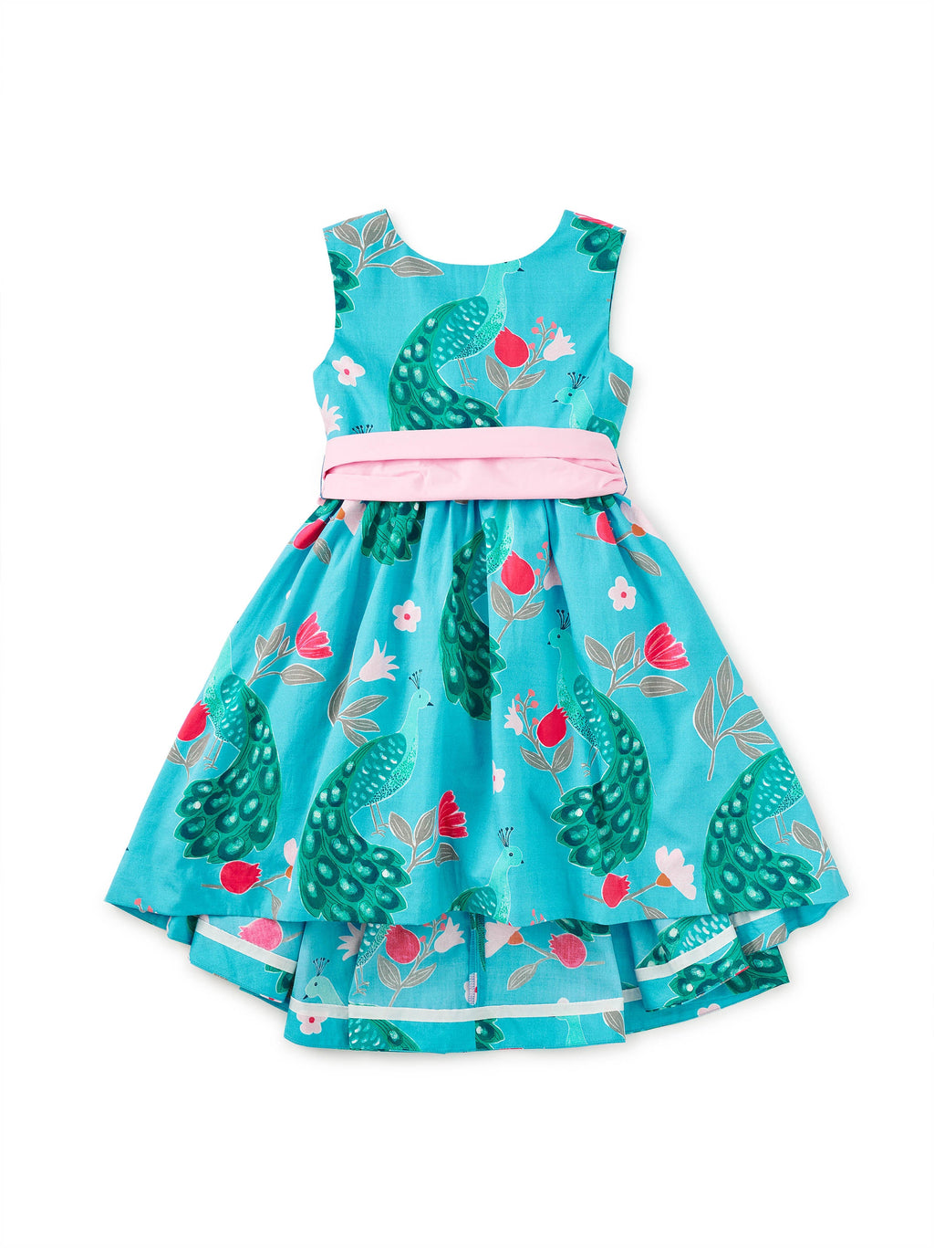 Sleeveless Hi-Lo Sash Dress