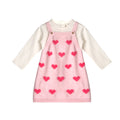 Fuzzy Hearts 3D Tunic Baby Knit Dress Set (Organic)