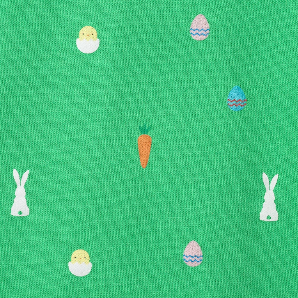 Infant Boys Printed Polo Romper | Bunny & Carrot
