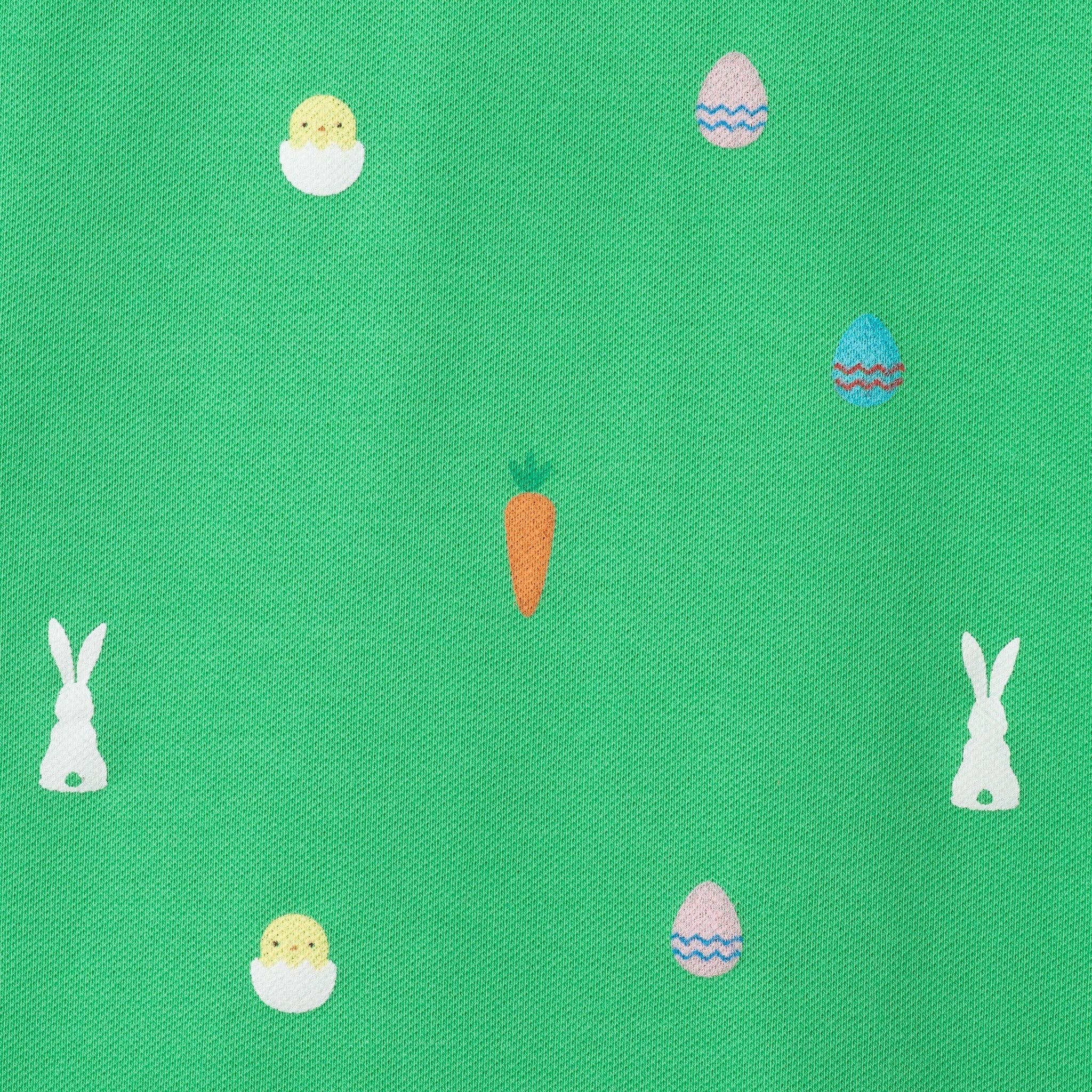 Infant Boys Printed Polo Romper | Bunny & Carrot