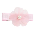 Pearl Organza Flower Clip