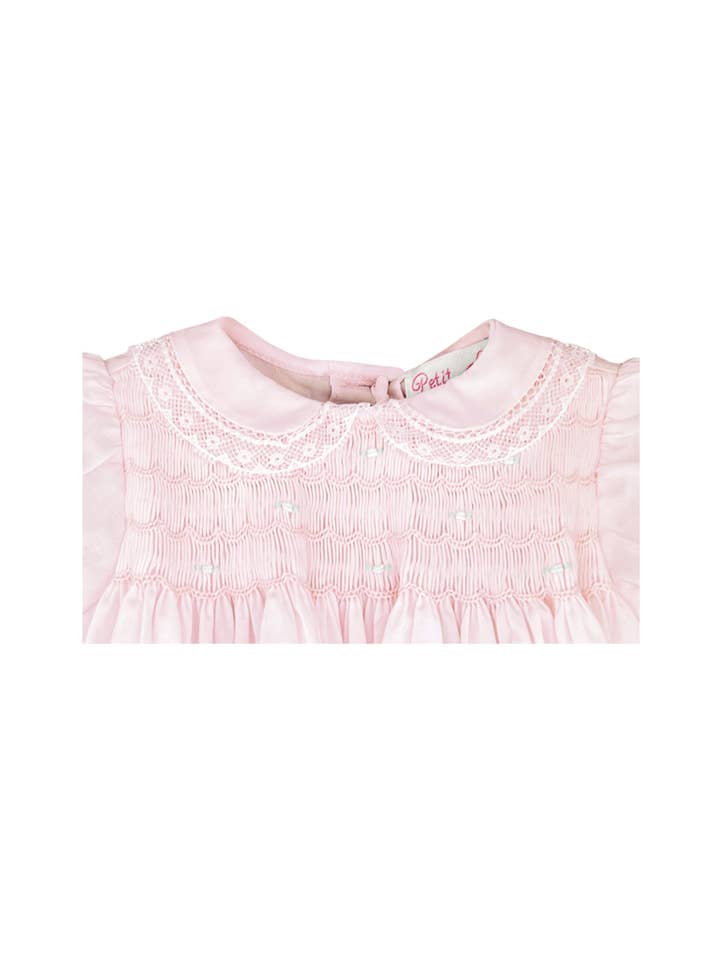 Fully smocked Dress w/ lace