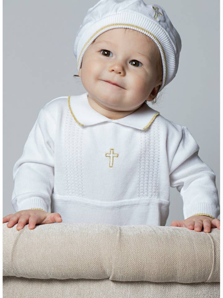 Baby boy christening baptism