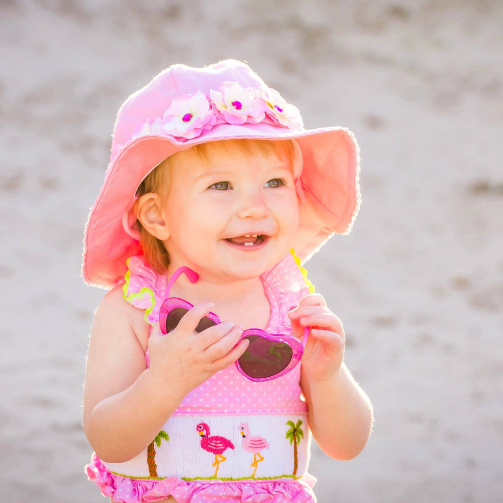 Candy Pink  Stella Sun Hat with Mini Rose Crown