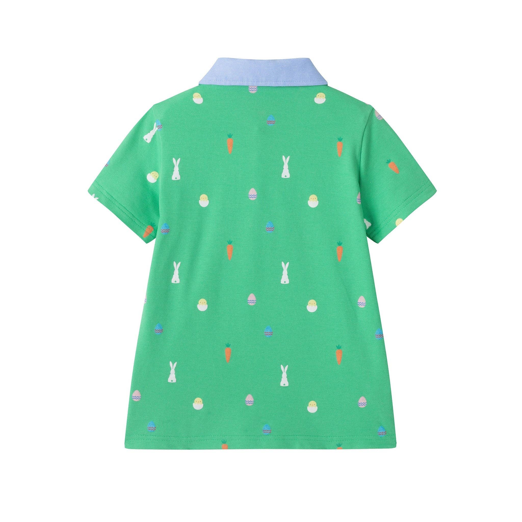 Boys Knit Polo & Short Set | Bunny Toss