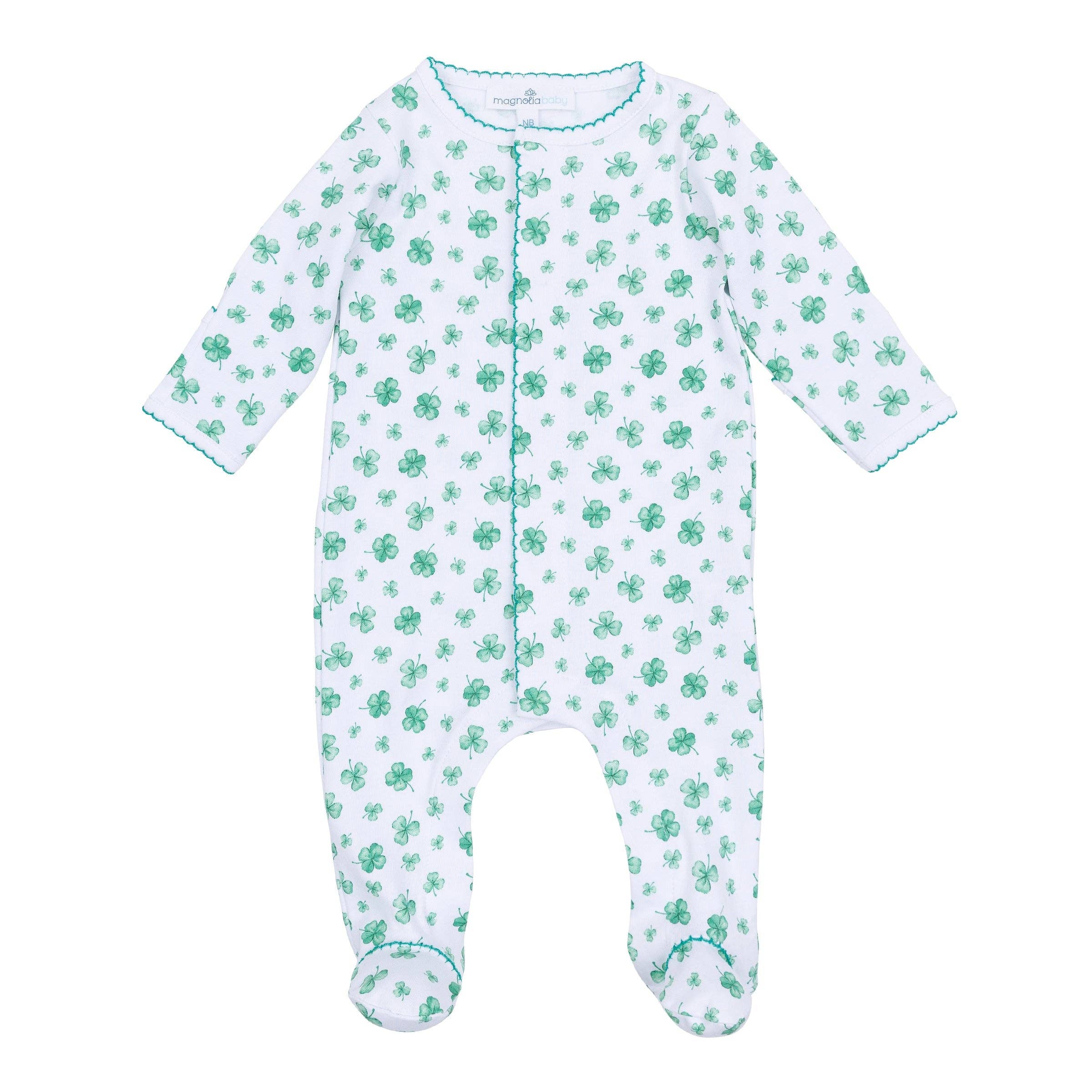 Lucky Little Ones Printed Footie - Green