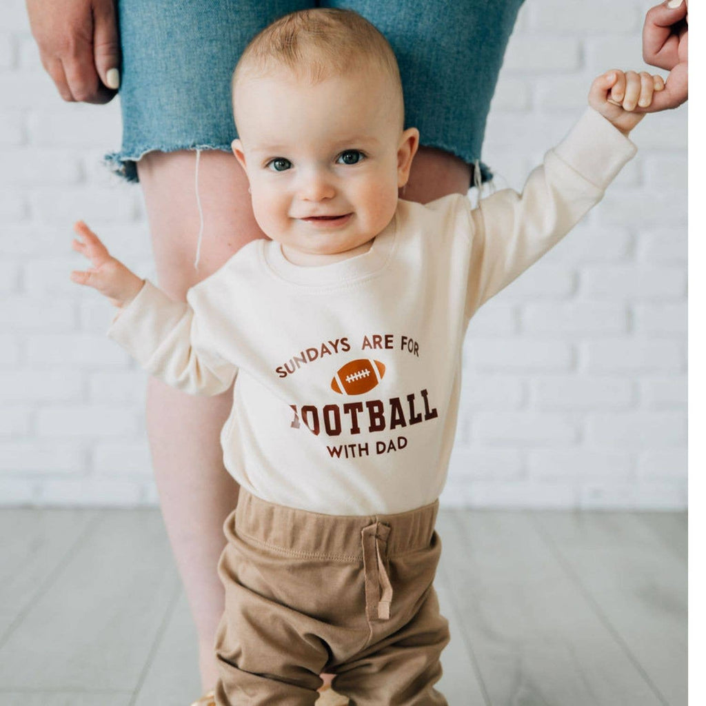 Sundays Are For Football Long Sleeve Romper - Boys Clothing