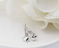 Sterling Silver Huggie with Heart Earrings for Kids, Girls