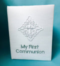 White "My First Communion" Photo Album W/Cross
