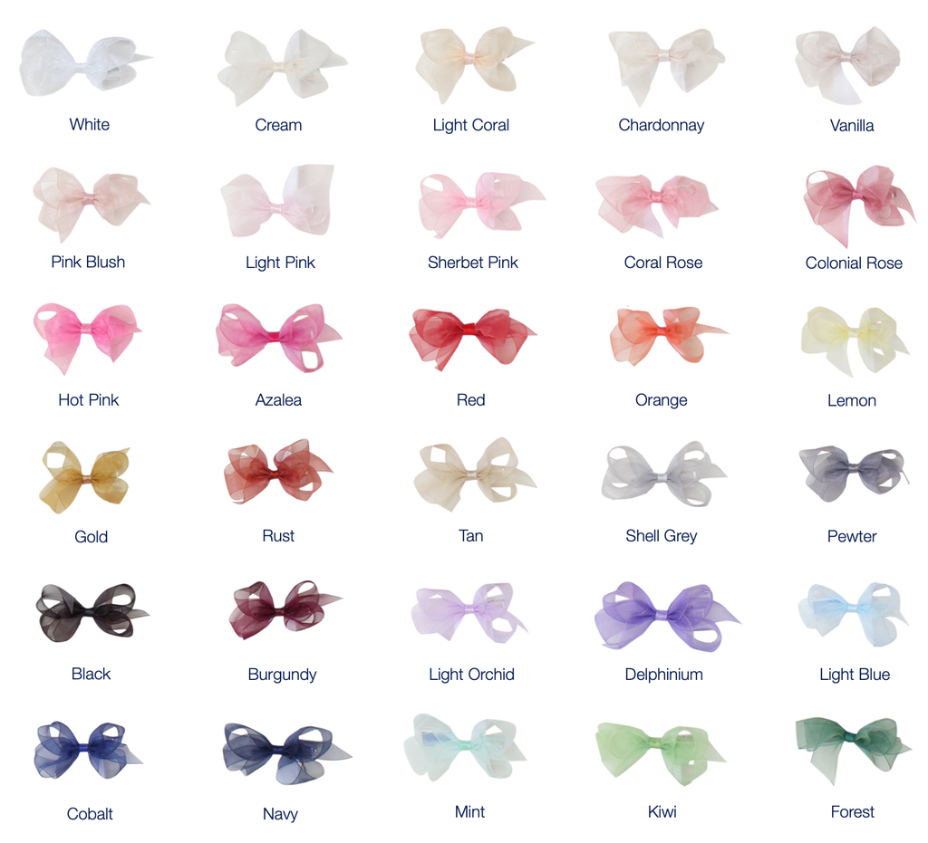 Organdy Bow by Color/Size