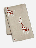 Giraffe organic cotton sweater knit blanket