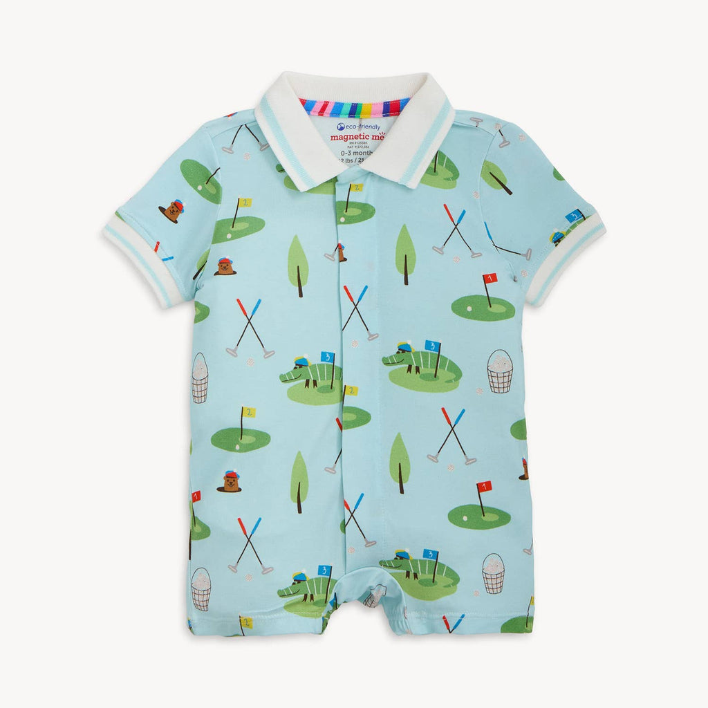 GOPHER IT MODAL MAGNETIC S/S SHORT POLO ROMP