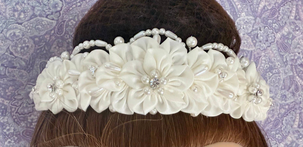 Light Ivory Communion Tiara or Flower Girl