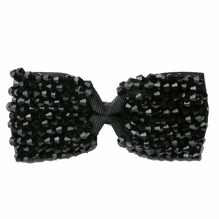 Couture Beaded Bow Clip