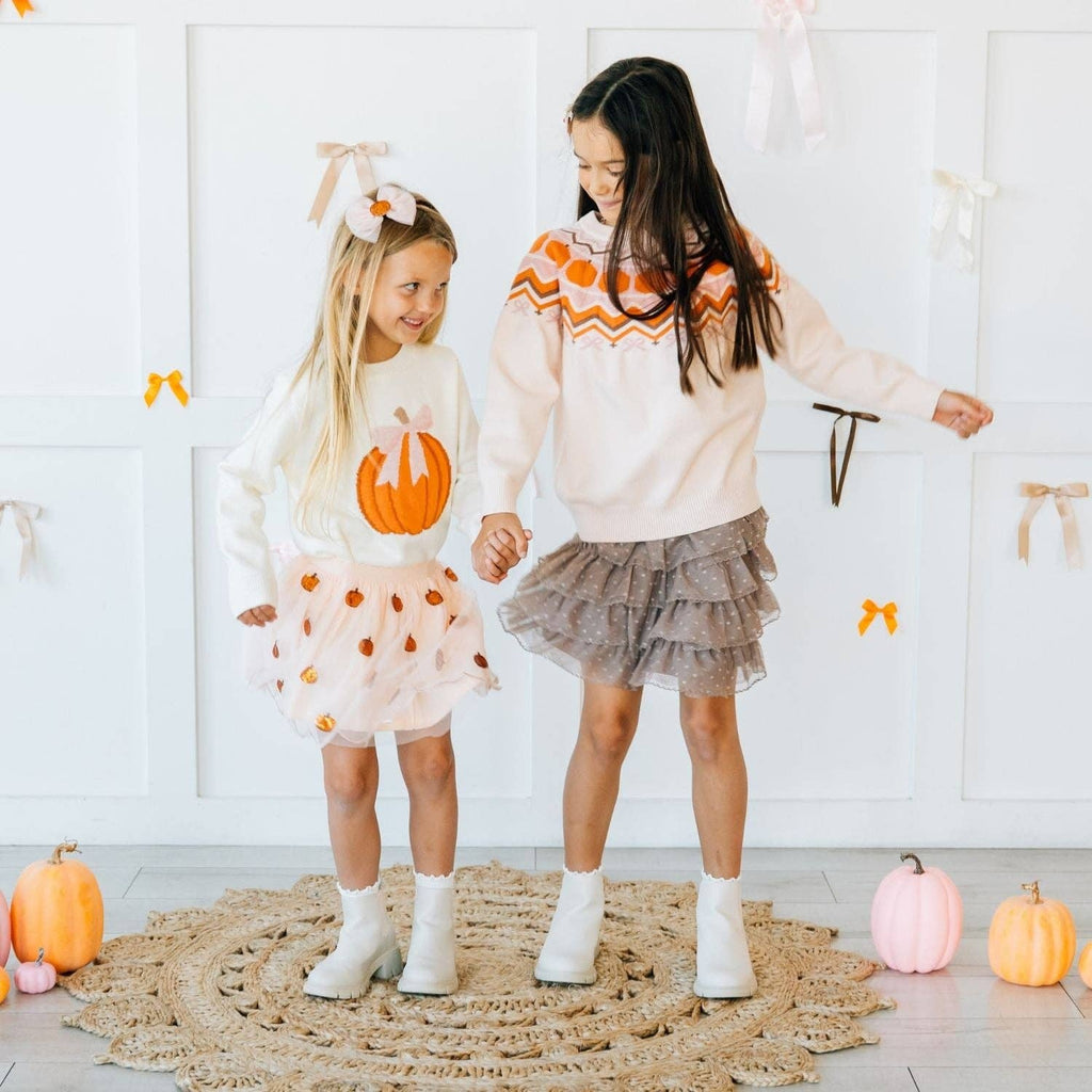 Coquette Pumpkin Sweater - Kids Clothing - Fall