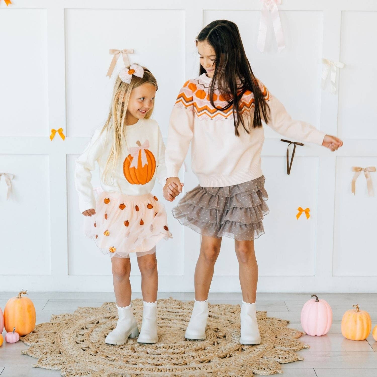 Coquette Pumpkin Sweater - Kids Clothing - Fall