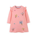 Kids Cotton Princess Dress Floral Embroidery Sleeveless Dress