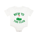 New To The Club Patch Short Sleeve Romper - Baby Clothes