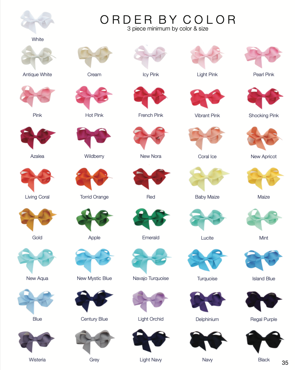 Giant (7 in.) Classic Grosgrain Bow by Color