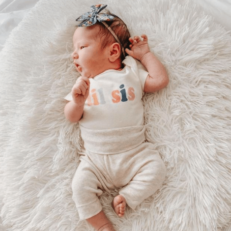 Baby graphic organic bodysuit | lil sis original