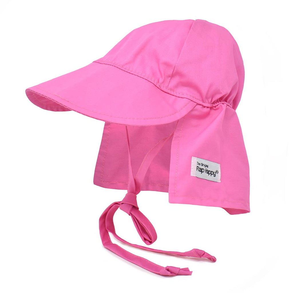 Kids UPF 50+ Girls and Boys Original Flap Hat with Ties