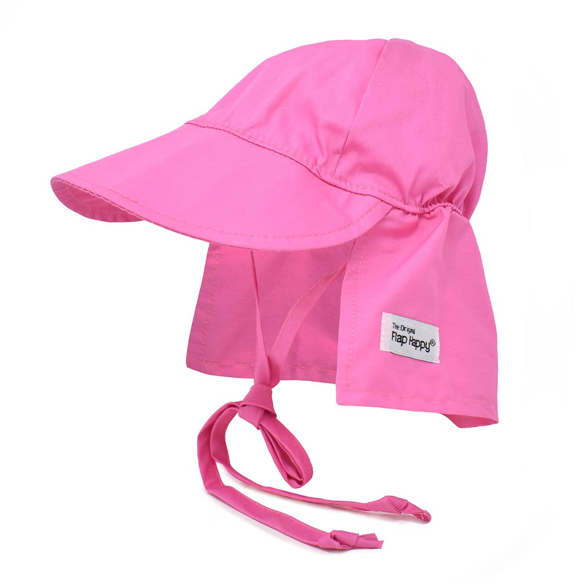 Kids UPF 50+ Girls and Boys Original Flap Hat with Ties