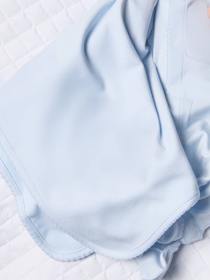 Essentials Solid Blue Blanket