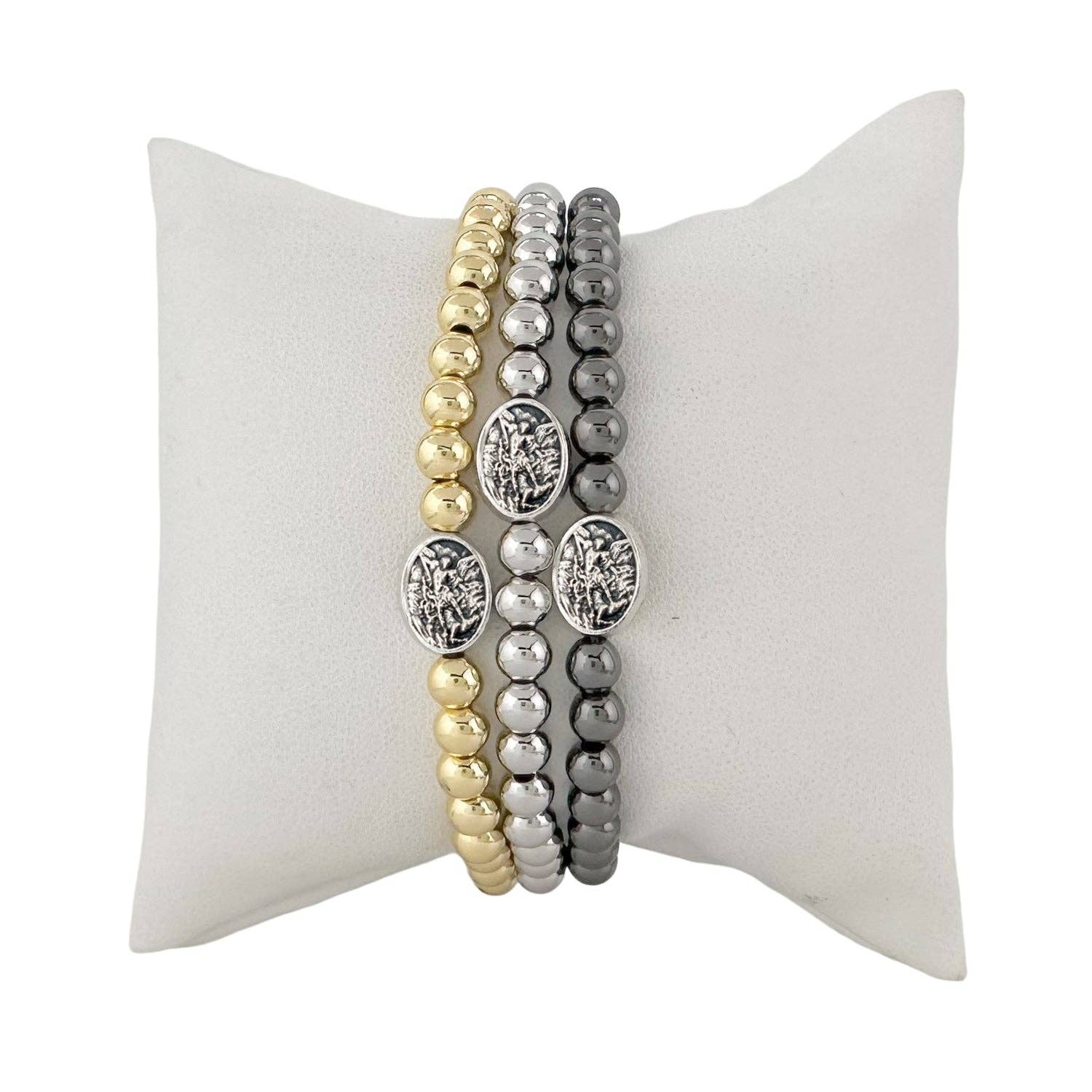 Subliminal Saint Michael The Archangel Stretch Bracelet
