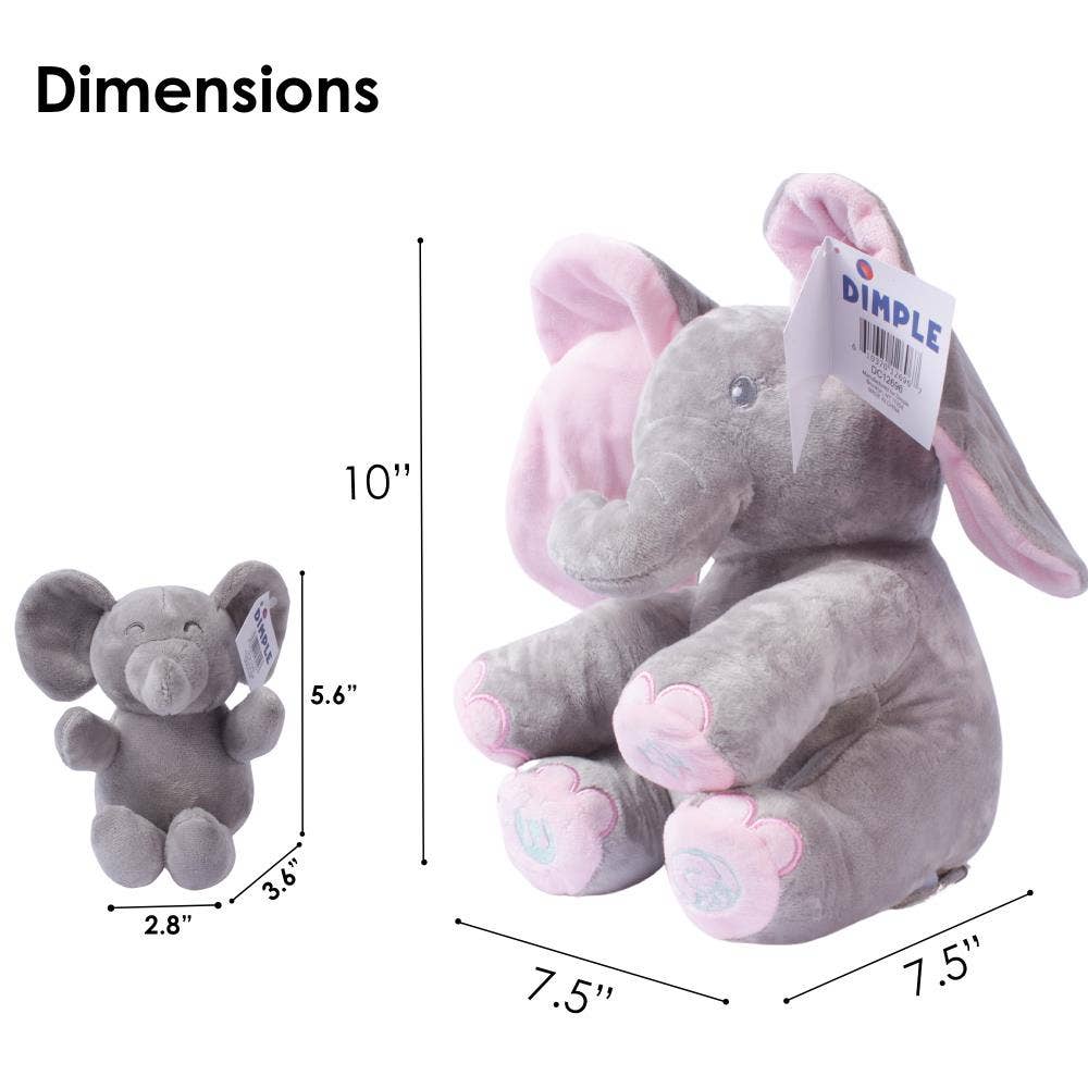 Kaia Singing Peek-A-Boo Elephant & Soft Plush Baby Elephant