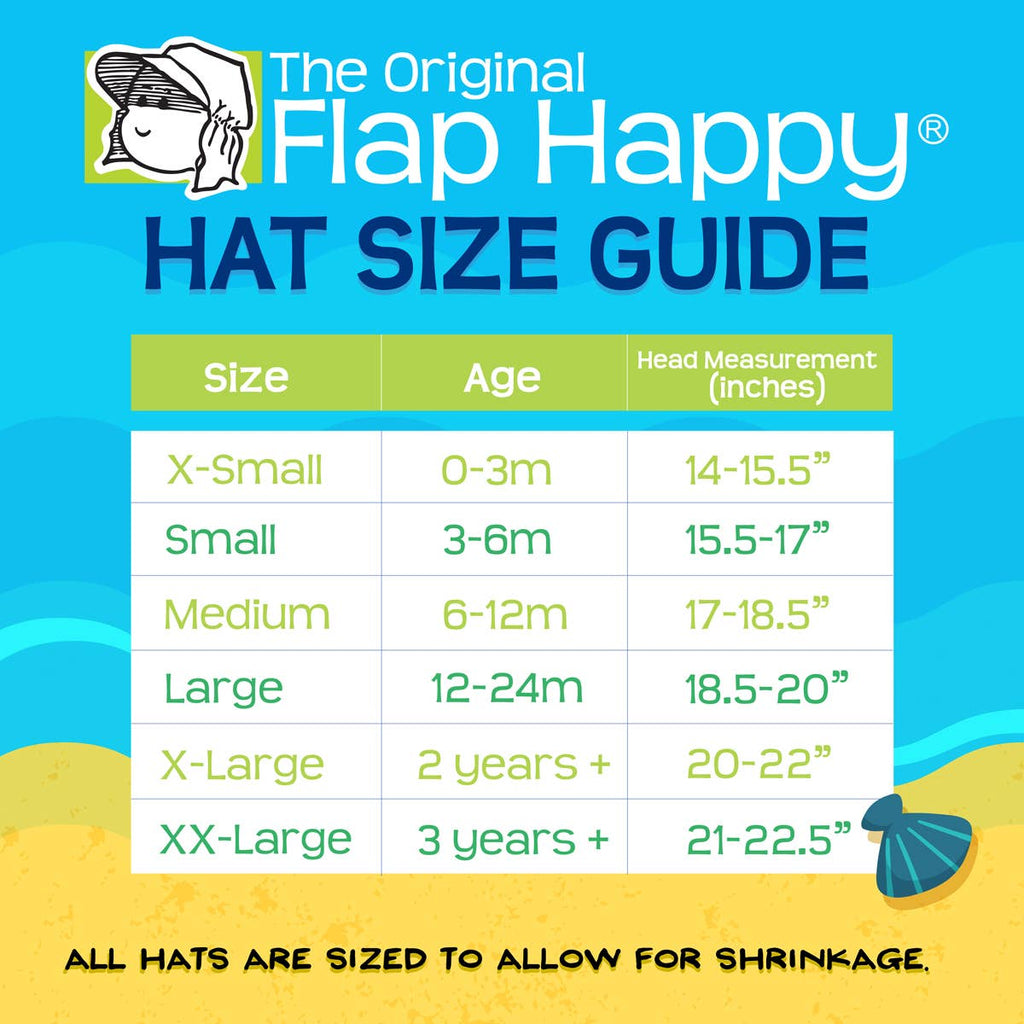 Kids UPF 50+ Girls and Boys Original Flap Hat with Ties