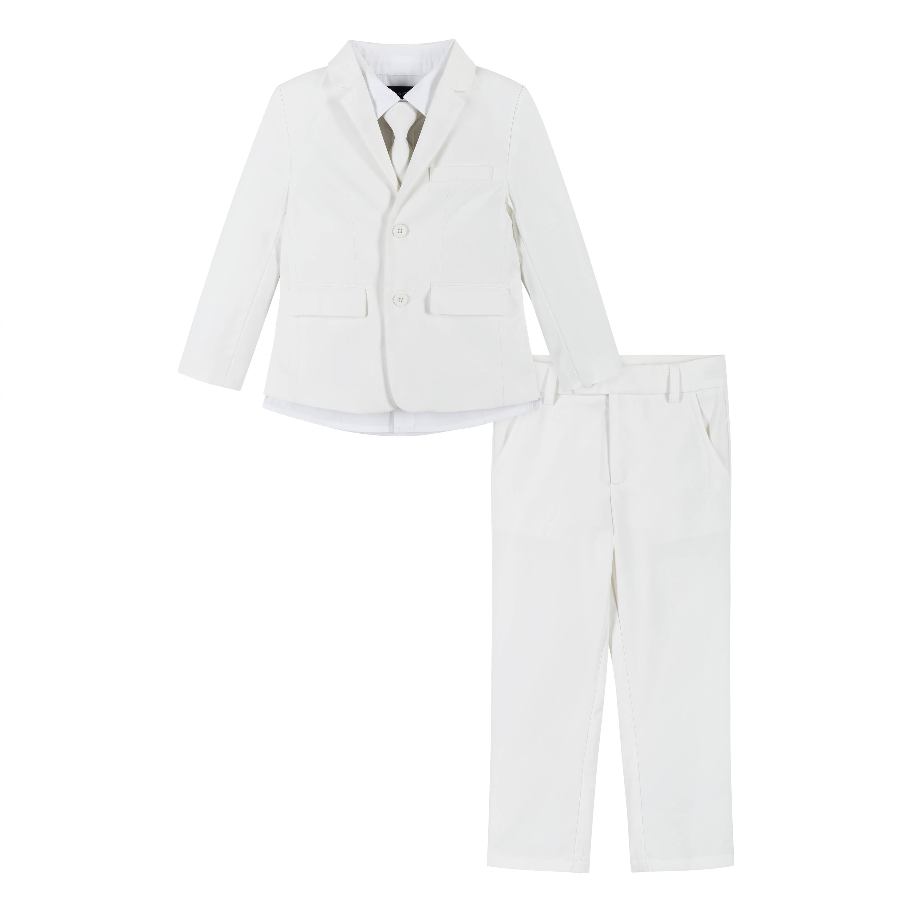 Boys Toddler Suit - White-Special Occasion/Communion/Wedding