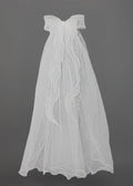 Beaded Pearl Tulle Veil with Bow Detail