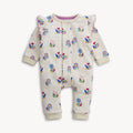 FLORAL IVORY FRENCH TERRY BABY ROMPER