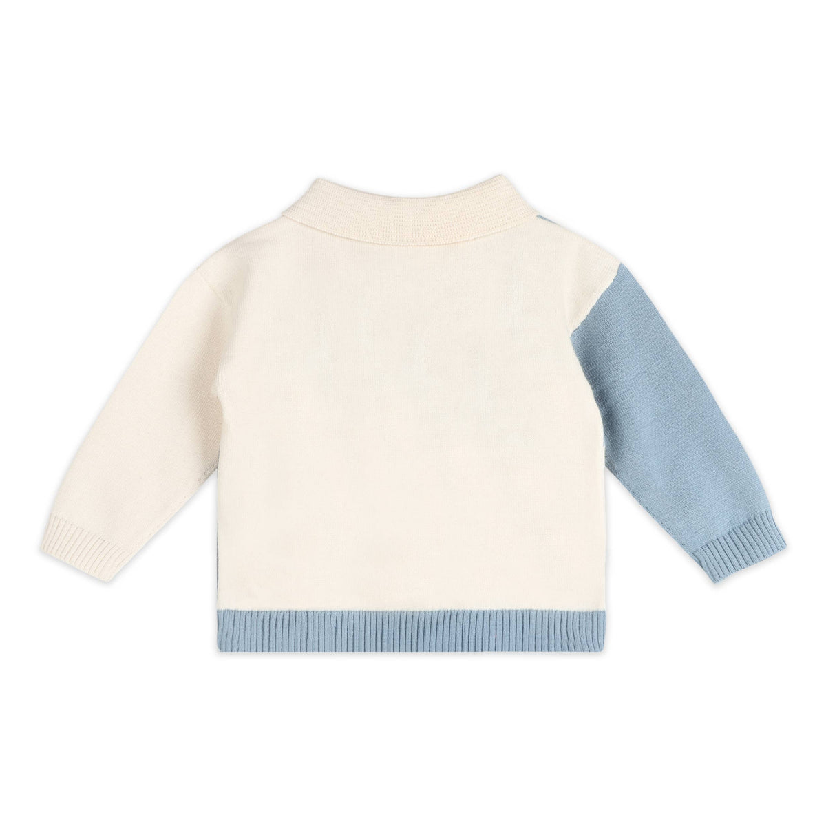 Luke Color Block Knit Baby Polo & Pant Set (Organic Cotton)