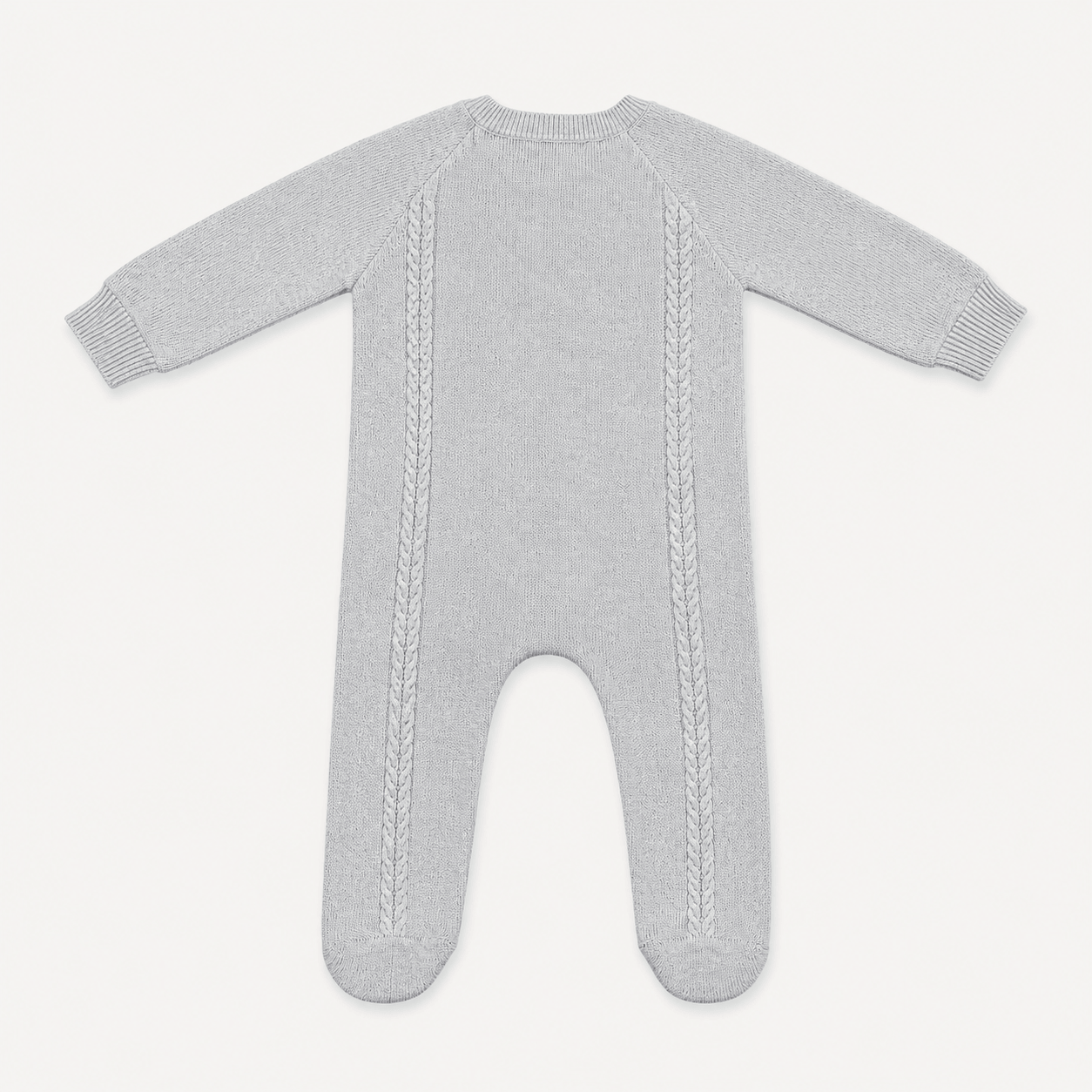 Milan Cable Knit Baby Footie Jumpsuit & Hat SET (Organic)