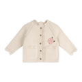 Anna Crochet Flower Knit Baby Cardigan (Organic Cotton)