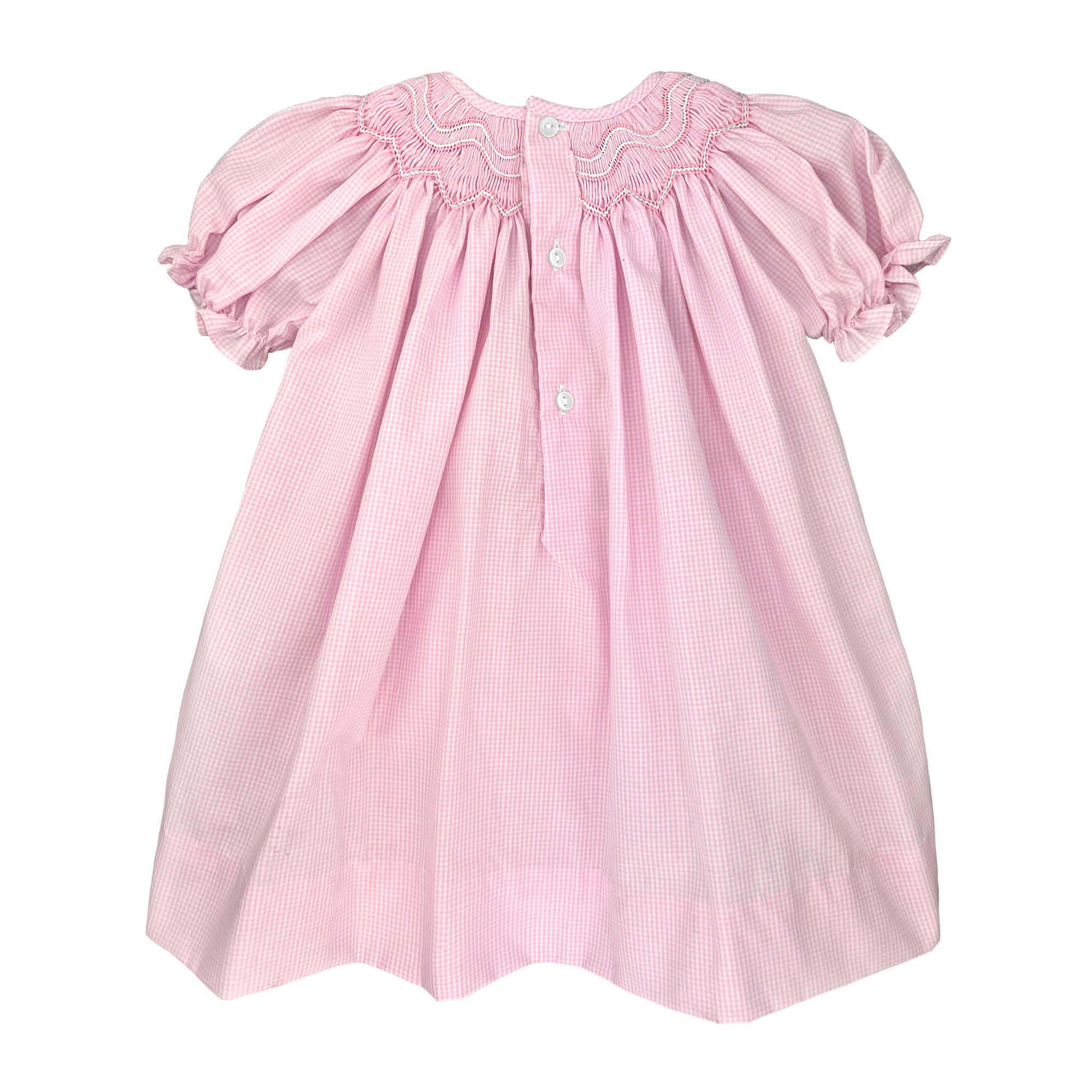 Bishop Zig-Zag Smocked Dress