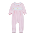 Little Ducklings Classics Smocked Footie - Pink