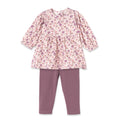 Girls' Floral Tunic Set – Bamboo Top with Cotton Leggings