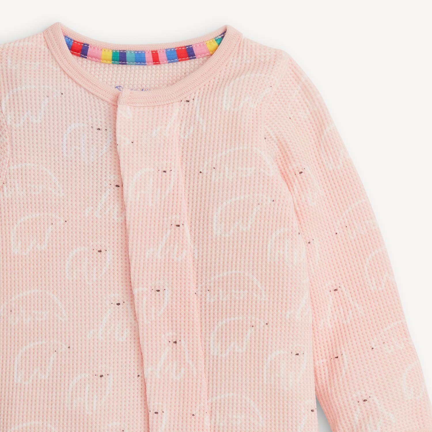 PINK POLARIS WAFFLE FOOTIE