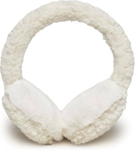 Kids Adjustable Earmuffs - Sherpa - Ivory