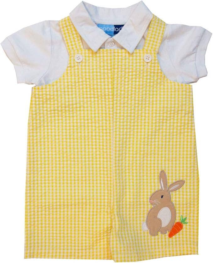 Good Lad Newborn/Infant Boys Appliqued Shortall Set