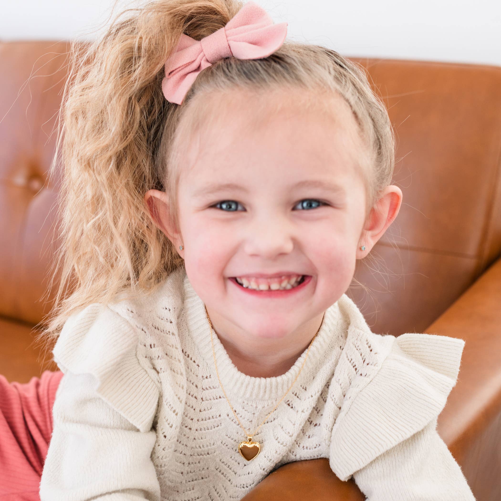 14K Gold-Plated Heart Locket for Little Girls and Kids
