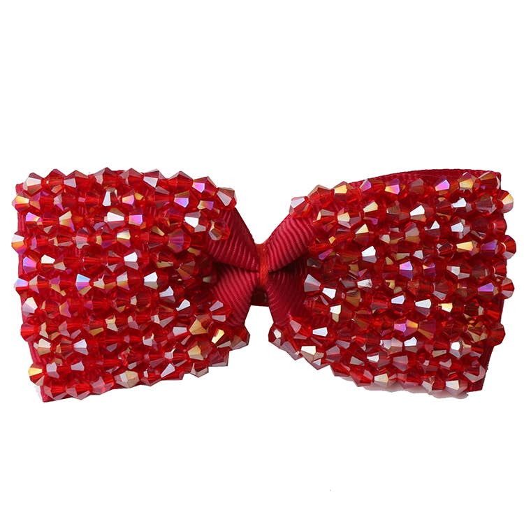 Couture Beaded Bow Clip