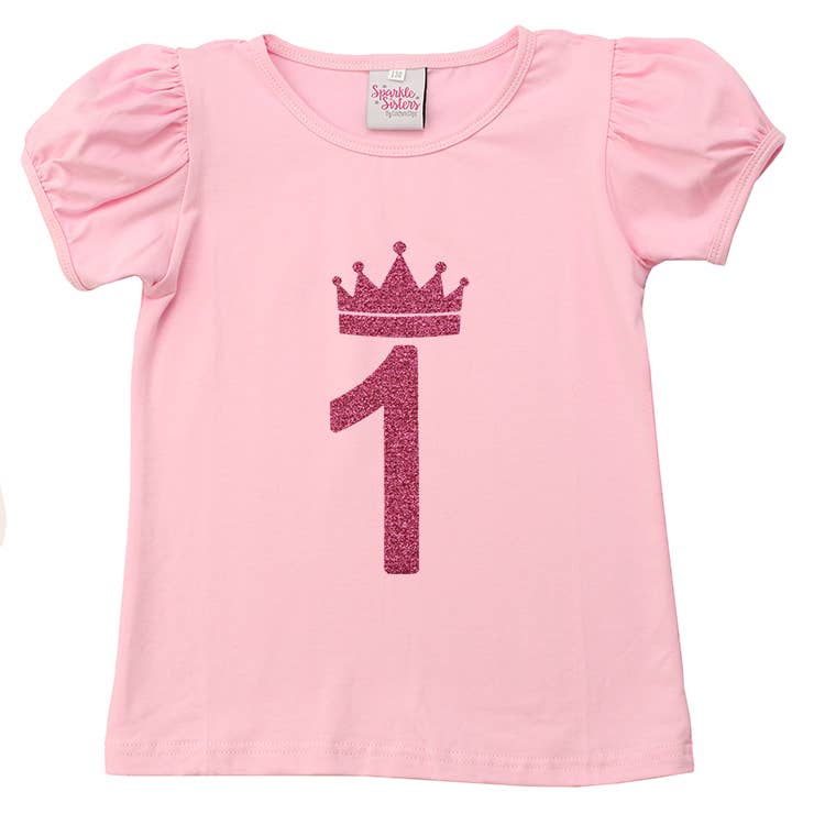 #1 Birthday Puff sleeve T shirt