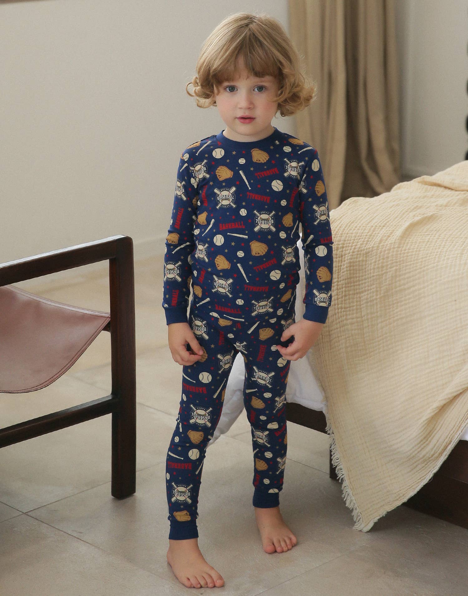 Bamboo Boys Girls Infant Play ball Long Sleeve PJs-C