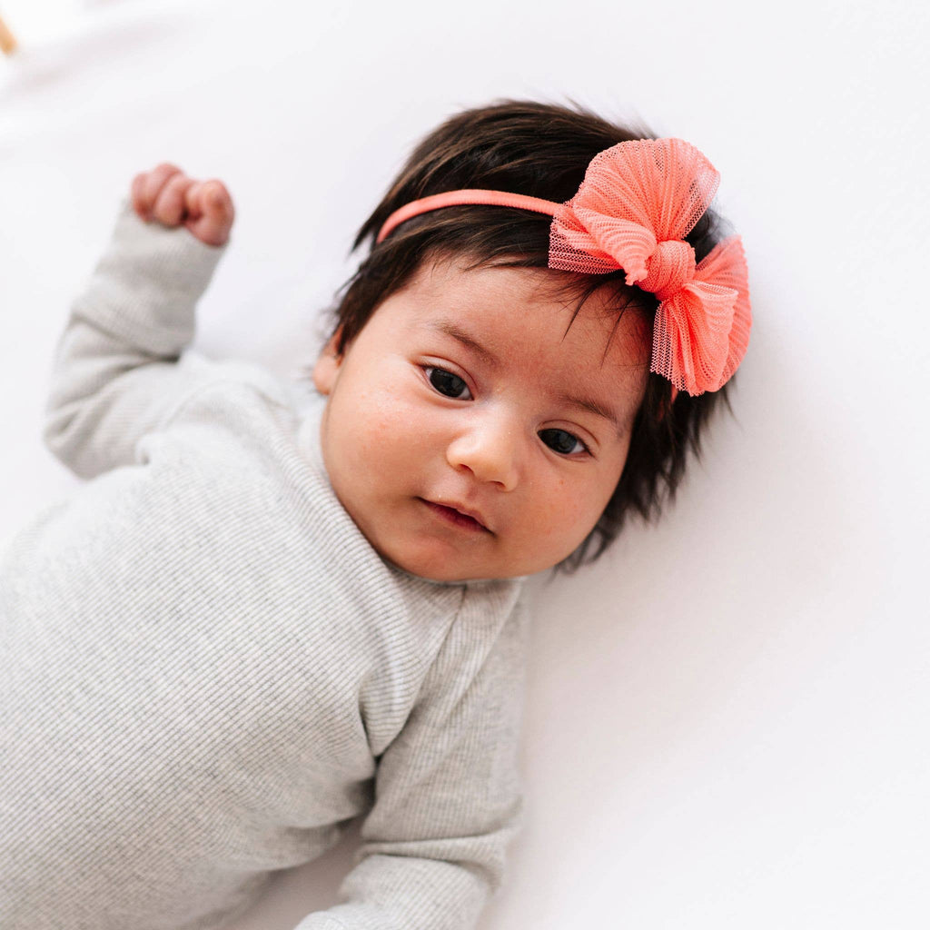Baby Bling® Tulle Baby FAB® Skinny soft tulle bow headband