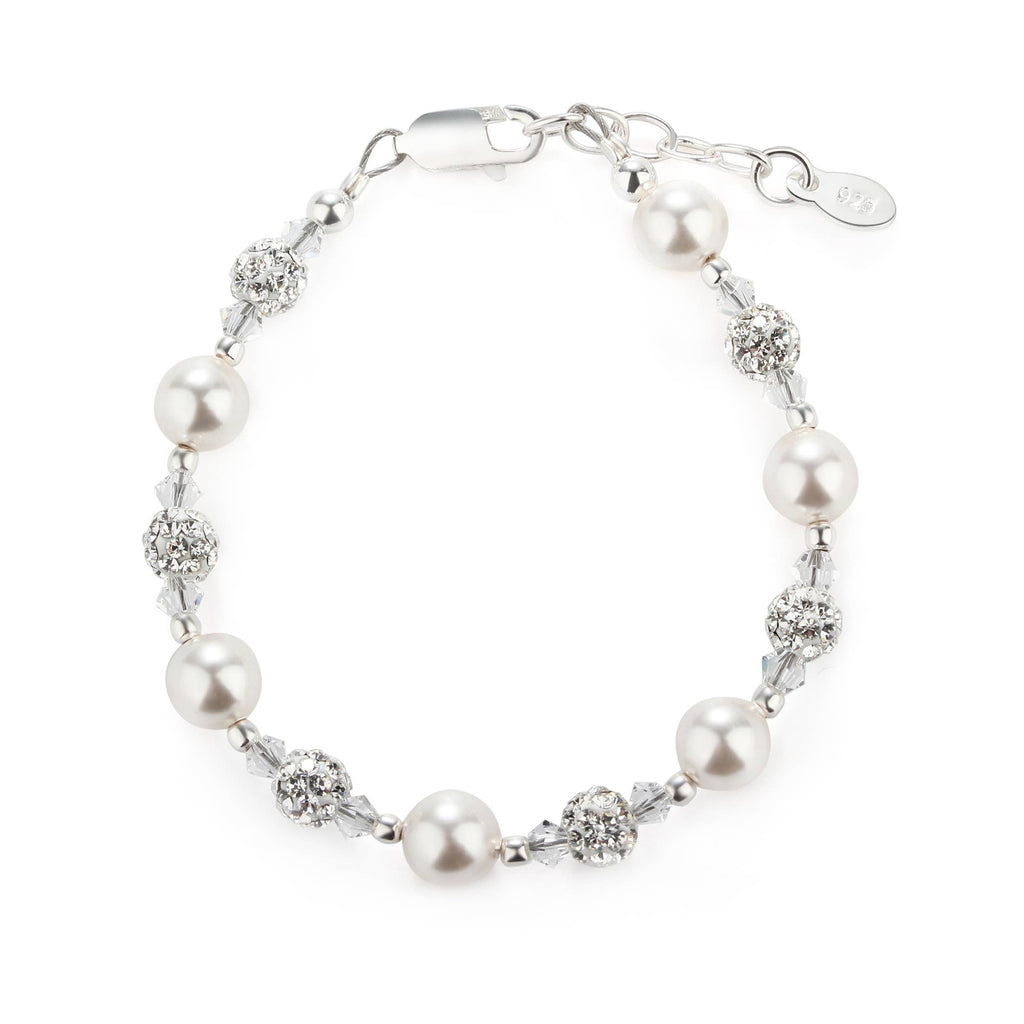 Kid's Sterling Silver White Pearl Baby or Child's Bracelet